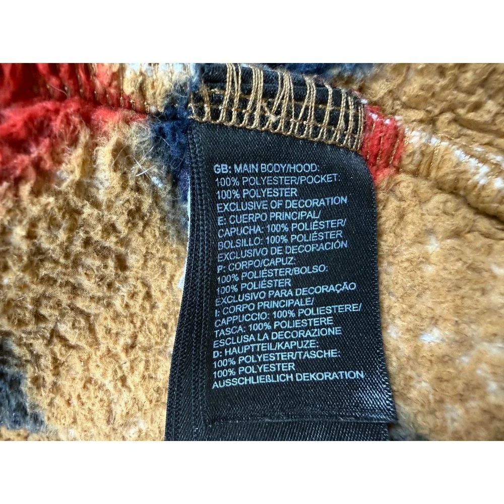 The North Face Men XL* 1/4 Zip Sherpa Fleece Hoodie Southwestern Aztec Yellow
